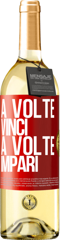 29,95 € | Vino bianco Edizione WHITE A volte vinci, a volte impari Etichetta Rossa. Etichetta personalizzabile Vino giovane Raccogliere 2023 Verdejo