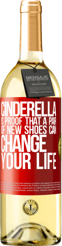 29,95 € | White Wine WHITE Edition Cinderella is proof that a pair of new shoes can change your life Red Label. Customizable label Young wine Harvest 2024 Verdejo