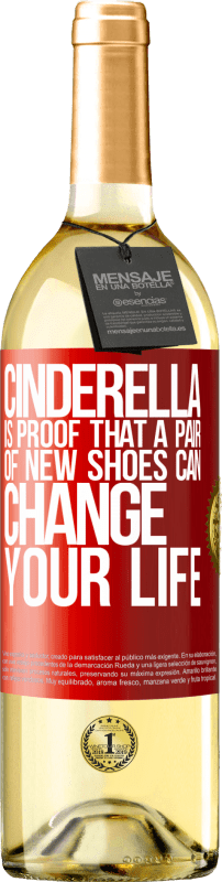 29,95 € | White Wine WHITE Edition Cinderella is proof that a pair of new shoes can change your life Red Label. Customizable label Young wine Harvest 2025 Verdejo