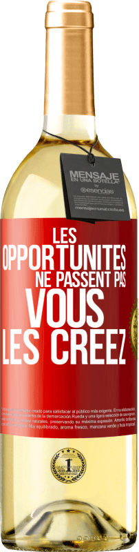 29,95 € | Vin blanc Édition WHITE Les opportunités ne passent pas. Vous les créez Étiquette Rouge. Étiquette personnalisable Vin jeune Récolte 2024 Verdejo