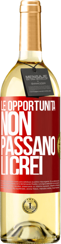 29,95 € | Vino bianco Edizione WHITE Le opportunità non passano. Li crei Etichetta Rossa. Etichetta personalizzabile Vino giovane Raccogliere 2024 Verdejo