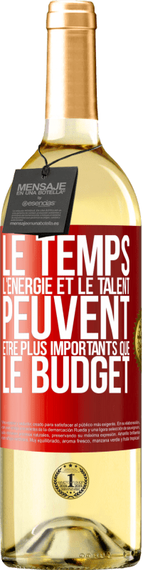 29,95 € Envoi gratuit | Vin blanc Édition WHITE Le temps, l'énergie et le talent peuvent être plus importants que le budget Étiquette Rouge. Étiquette personnalisable Vin jeune Récolte 2025 Verdejo