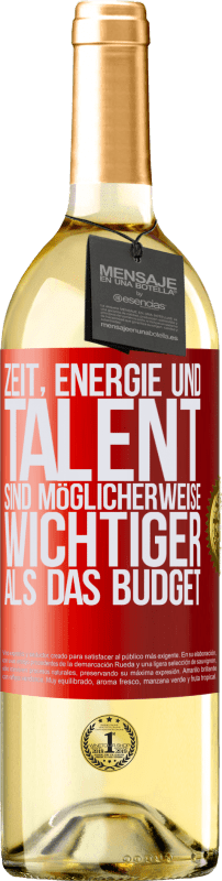 «Zeit, Energie und Talent sind möglicherweise wichtiger als das Budget» WHITE Ausgabe