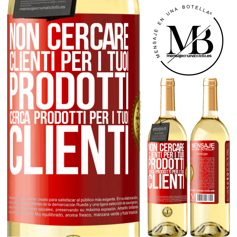 29,95 € Spedizione Gratuita | Vino bianco Edizione WHITE Non cercare clienti per i tuoi prodotti, cerca prodotti per i tuoi clienti Etichetta Rossa. Etichetta personalizzabile Vino giovane Raccogliere 2024 Verdejo