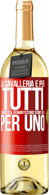 29,95 € | Vino bianco Edizione WHITE La cavalleria è per tutti. L'amore e il romanticismo sono solo per uno Etichetta Rossa. Etichetta personalizzabile Vino giovane Raccogliere 2025 Verdejo