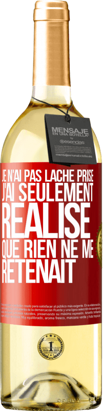 «Je n'ai pas lâché prise, j'ai seulement réalisé que rien ne me retenait» Édition WHITE