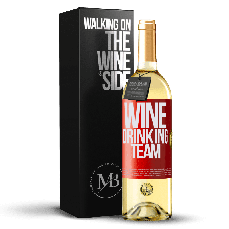 29,95 € Kostenloser Versand | Weißwein WHITE Ausgabe Wine drinking team Rote Markierung. Anpassbares Etikett Junger Wein Ernte 2025 Verdejo