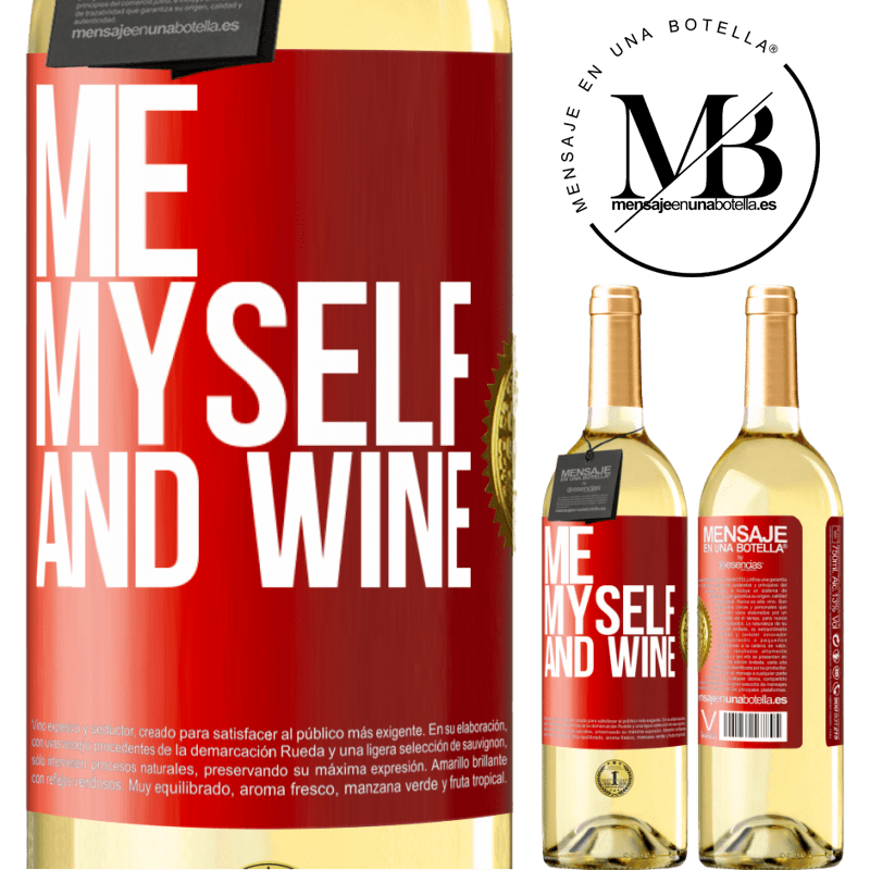 29,95 € Free Shipping | White Wine WHITE Edition Me, myself and wine Red Label. Customizable label Young wine Harvest 2023 Verdejo