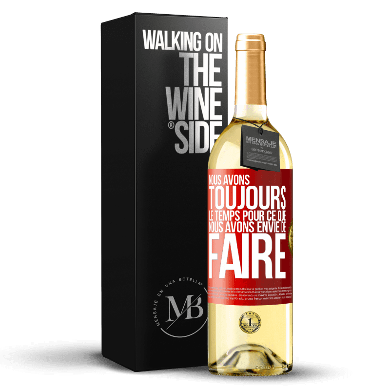 29,95 € Envoi gratuit | Vin blanc Édition WHITE Nous avons toujours le temps pour ce que nous avons envie de faire Étiquette Rouge. Étiquette personnalisable Vin jeune Récolte 2024 Verdejo