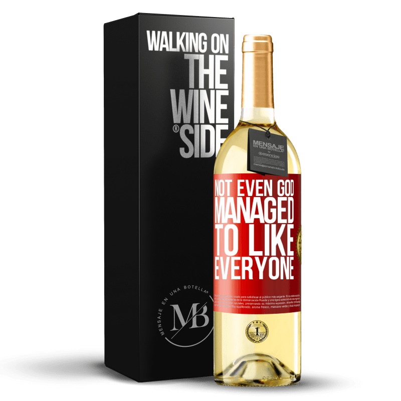 29,95 € Free Shipping | White Wine WHITE Edition Not even God managed to like everyone Red Label. Customizable label Young wine Harvest 2024 Verdejo
