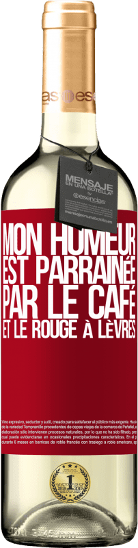 29,95 € | Vin blanc Édition WHITE Mon humeur est parrainée par le café et le rouge à lèvres Étiquette Rouge. Étiquette personnalisable Vin jeune Récolte 2025 Verdejo