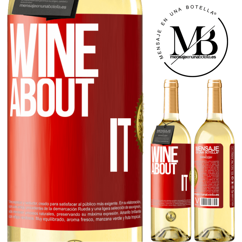 29,95 € Free Shipping | White Wine WHITE Edition Wine about it Red Label. Customizable label Young wine Harvest 2024 Verdejo