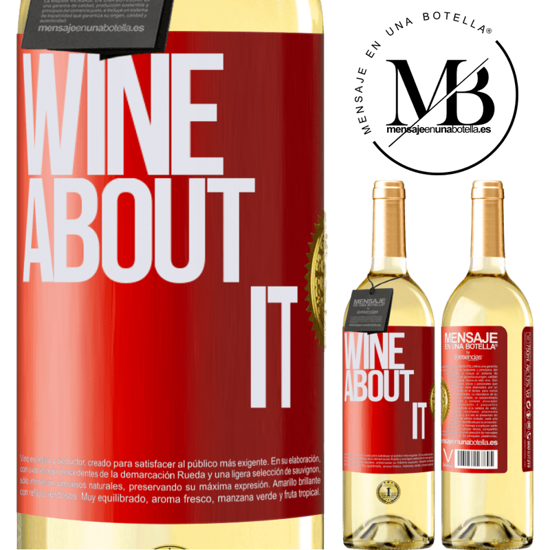 29,95 € Kostenloser Versand | Weißwein WHITE Ausgabe Wine about it Rote Markierung. Anpassbares Etikett Junger Wein Ernte 2024 Verdejo