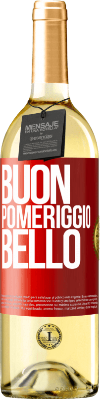29,95 € Spedizione Gratuita | Vino bianco Edizione WHITE Buon pomeriggio, bello Etichetta Rossa. Etichetta personalizzabile Vino giovane Raccogliere 2025 Verdejo