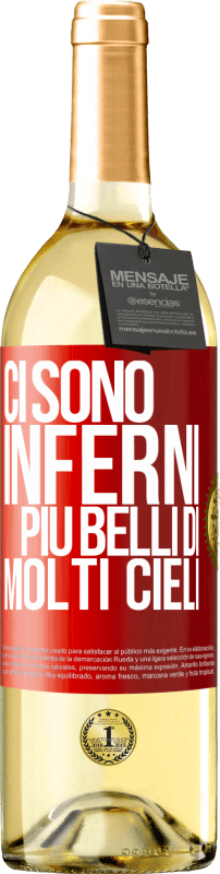 29,95 € | Vino bianco Edizione WHITE Ci sono inferni più belli di molti cieli Etichetta Rossa. Etichetta personalizzabile Vino giovane Raccogliere 2024 Verdejo