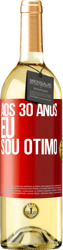 29,95 € | Vinho branco Edição WHITE Aos 30 anos, eu sou ótimo Etiqueta Vermelha. Etiqueta personalizável Vinho jovem Colheita 2024 Verdejo