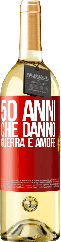 29,95 € | Vino bianco Edizione WHITE 50 anni che danno guerra e amore Etichetta Rossa. Etichetta personalizzabile Vino giovane Raccogliere 2024 Verdejo