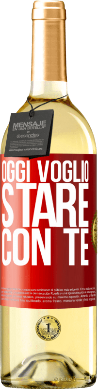 29,95 € Spedizione Gratuita | Vino bianco Edizione WHITE Oggi voglio stare con te Etichetta Rossa. Etichetta personalizzabile Vino giovane Raccogliere 2025 Verdejo