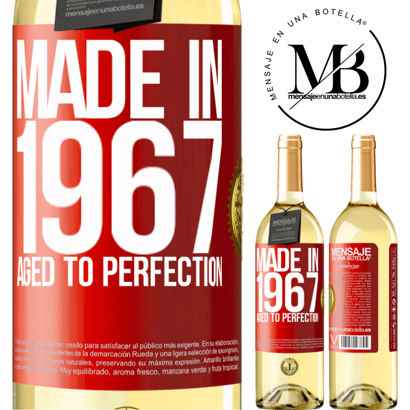 29,95 € Free Shipping | White Wine WHITE Edition Made in 1967. Aged to perfection Red Label. Customizable label Young wine Harvest 2024 Verdejo
