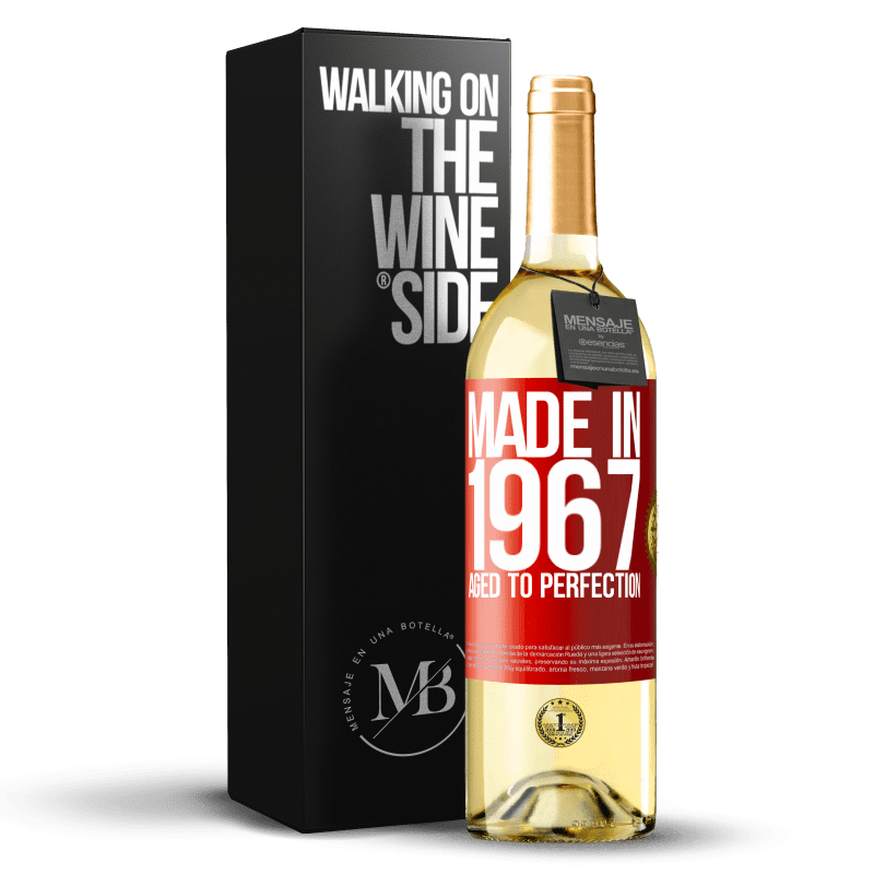 29,95 € Free Shipping | White Wine WHITE Edition Made in 1967. Aged to perfection Red Label. Customizable label Young wine Harvest 2022 Verdejo