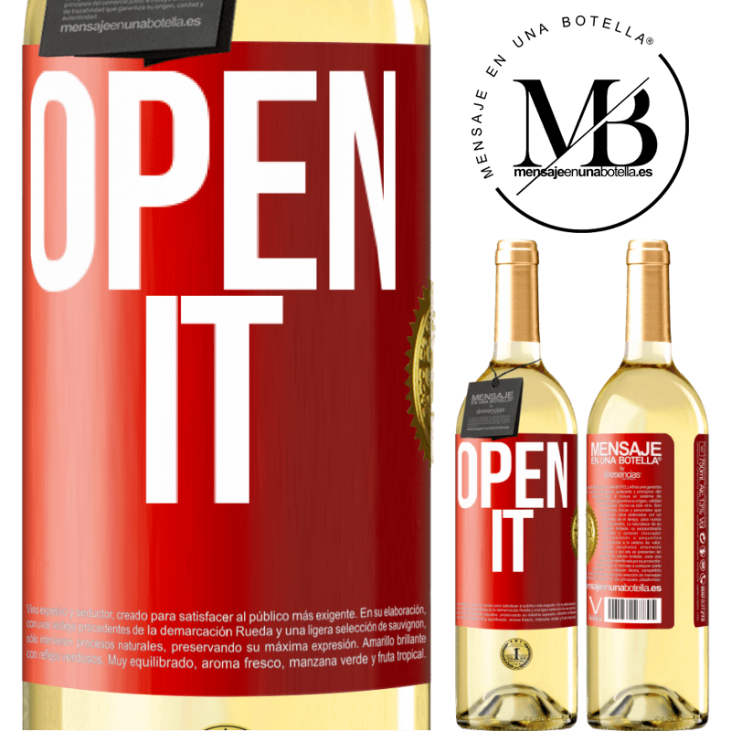 29,95 € Free Shipping | White Wine WHITE Edition Open it Red Label. Customizable label Young wine Harvest 2024 Verdejo