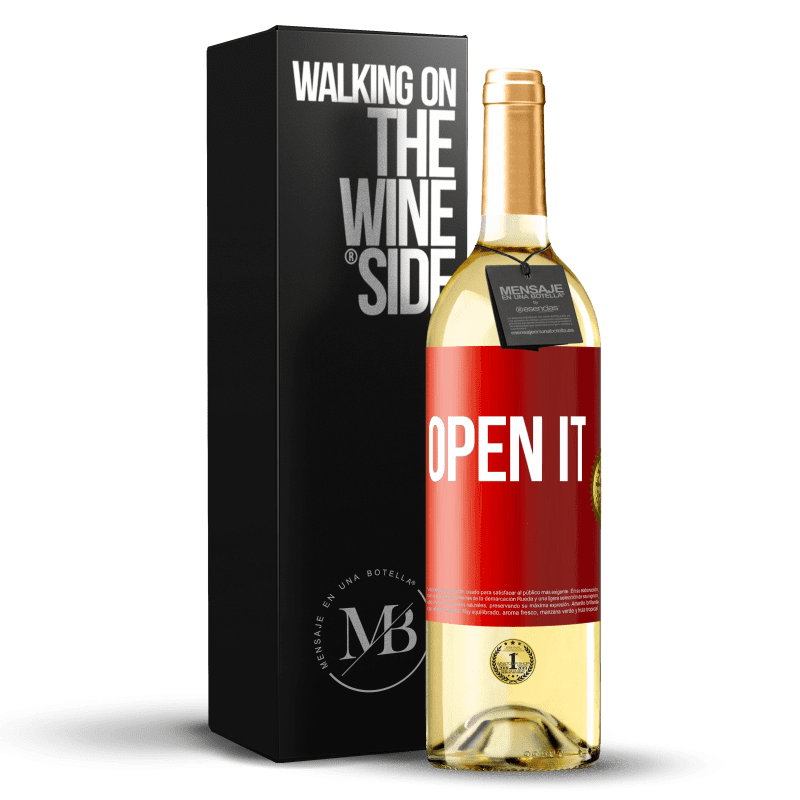 29,95 € Free Shipping | White Wine WHITE Edition Open it Red Label. Customizable label Young wine Harvest 2025 Verdejo