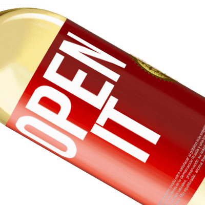 Unique & Personal Expressions. «Open it» WHITE Edition