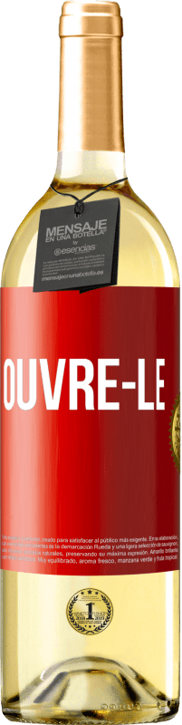 29,95 € | Vin blanc Édition WHITE Ouvre-le Étiquette Rouge. Étiquette personnalisable Vin jeune Récolte 2023 Verdejo