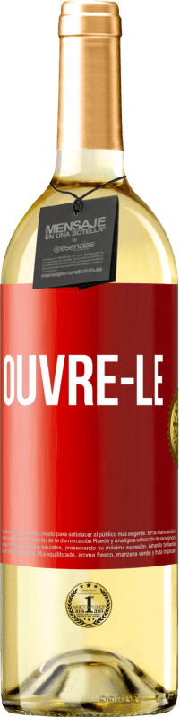 29,95 € | Vin blanc Édition WHITE Ouvre-le Étiquette Rouge. Étiquette personnalisable Vin jeune Récolte 2025 Verdejo