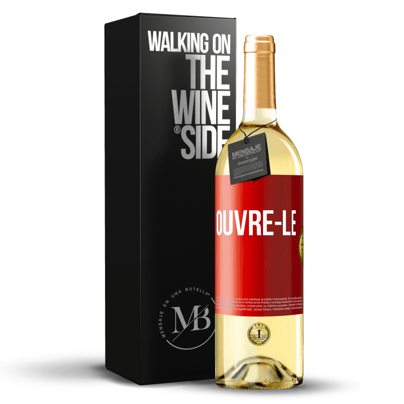 29,95 € Envoi gratuit | Vin blanc Édition WHITE Ouvre-le Étiquette Rouge. Étiquette personnalisable Vin jeune Récolte 2023 Verdejo