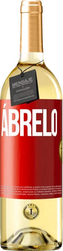 29,95 € | Vino Blanco Edición WHITE Ábrelo Etiqueta Roja. Etiqueta personalizable Vino joven Cosecha 2023 Verdejo