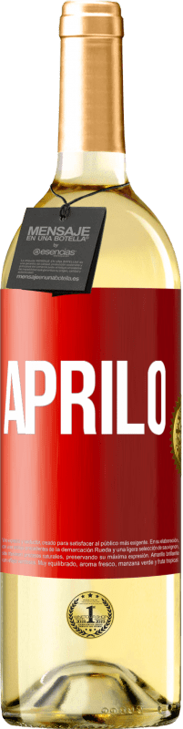 29,95 € | Vino bianco Edizione WHITE Aprilo Etichetta Rossa. Etichetta personalizzabile Vino giovane Raccogliere 2023 Verdejo