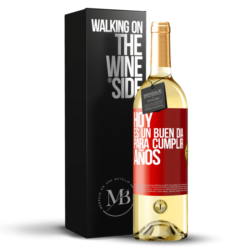 29,95 € Envoi gratuit | Vin blanc Édition WHITE Aujourd'hui est une bonne journée pour célébrer les années Étiquette Rouge. Étiquette personnalisable Vin jeune Récolte 2022 Verdejo