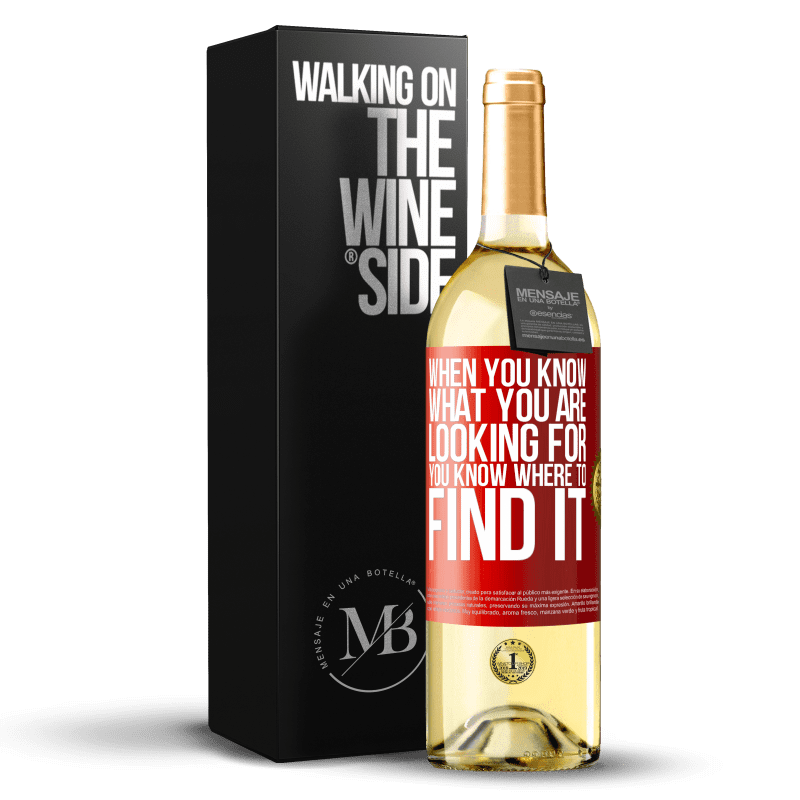29,95 € Free Shipping | White Wine WHITE Edition When you know what you are looking for, you know where to find it Red Label. Customizable label Young wine Harvest 2023 Verdejo