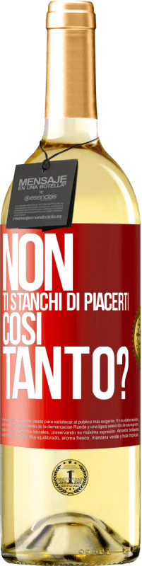 Spedizione Gratuita | Vino bianco Edizione WHITE Non ti stanchi di piacerti così tanto? Etichetta Rossa. Etichetta personalizzabile Vino giovane Raccogliere 2023 Verdejo