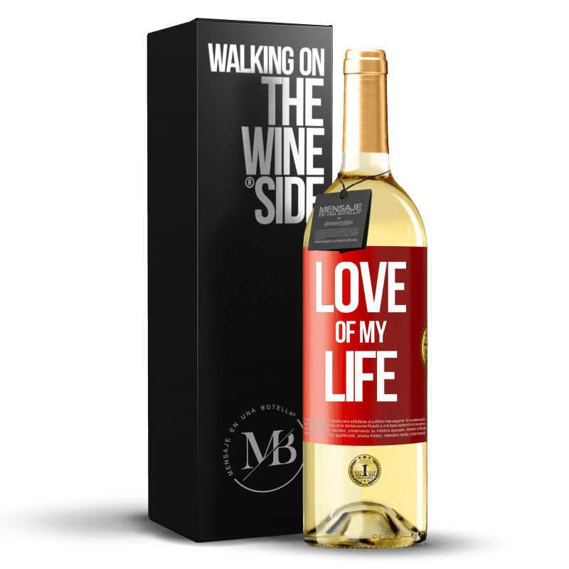 29,95 € Free Shipping | White Wine WHITE Edition Love of my life Red Label. Customizable label Young wine Harvest 2023 Verdejo