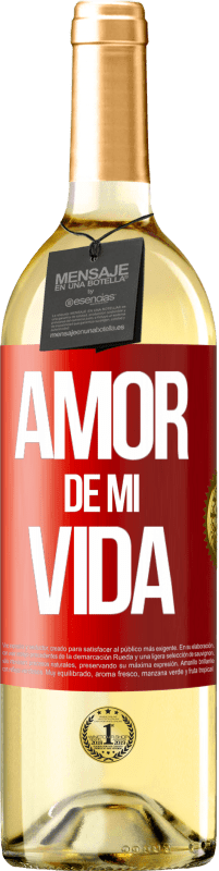29,95 € | Vino Blanco Edición WHITE Amor de mi vida Etiqueta Roja. Etiqueta personalizable Vino joven Cosecha 2023 Verdejo