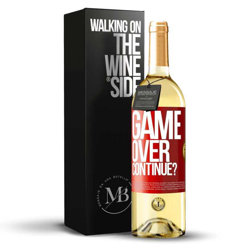 29,95 € Free Shipping | White Wine WHITE Edition GAME OVER. Continue? Red Label. Customizable label Young wine Harvest 2024 Verdejo