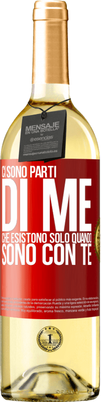 29,95 € | Vino bianco Edizione WHITE Ci sono parti di me che esistono solo quando sono con te Etichetta Rossa. Etichetta personalizzabile Vino giovane Raccogliere 2024 Verdejo