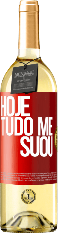 29,95 € | Vinho branco Edição WHITE Hoje tudo me suou Etiqueta Vermelha. Etiqueta personalizável Vinho jovem Colheita 2023 Verdejo