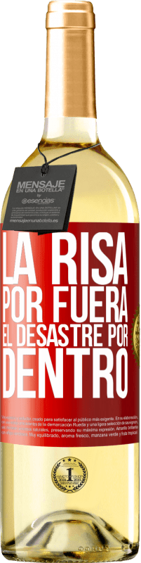 29,95 € | Vino Blanco Edición WHITE La risa por fuera, el desastre por dentro Etiqueta Roja. Etiqueta personalizable Vino joven Cosecha 2024 Verdejo