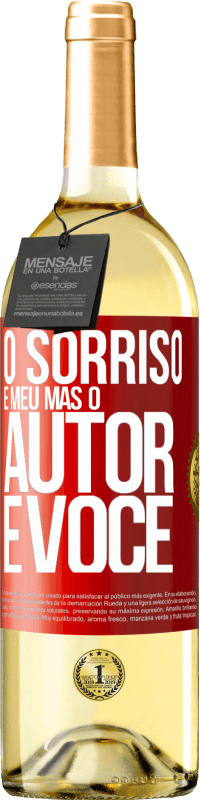 29,95 € | Vinho branco Edição WHITE O sorriso é meu, mas o autor é você Etiqueta Vermelha. Etiqueta personalizável Vinho jovem Colheita 2024 Verdejo