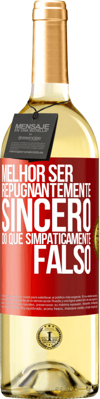 29,95 € | Vinho branco Edição WHITE Melhor ser repugnantemente sincero do que simpaticamente falso Etiqueta Vermelha. Etiqueta personalizável Vinho jovem Colheita 2024 Verdejo