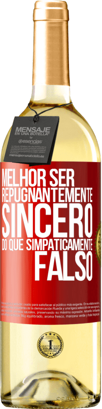 29,95 € | Vinho branco Edição WHITE Melhor ser repugnantemente sincero do que simpaticamente falso Etiqueta Vermelha. Etiqueta personalizável Vinho jovem Colheita 2025 Verdejo