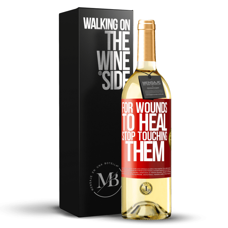 29,95 € Free Shipping | White Wine WHITE Edition For wounds to heal, stop touching them Red Label. Customizable label Young wine Harvest 2023 Verdejo