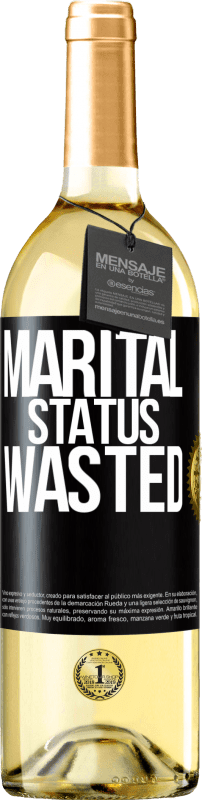 29,95 € 免费送货 | 白葡萄酒 WHITE版 婚姻状况：浪费 黑标. 可自定义的标签 青年酒 收成 2023 Verdejo