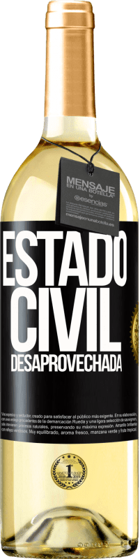 29,95 € | Vino Blanco Edición WHITE Estado civil: desaprovechada Etiqueta Negra. Etiqueta personalizable Vino joven Cosecha 2023 Verdejo