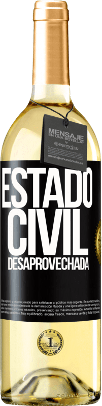 29,95 € | Vino Blanco Edición WHITE Estado civil: desaprovechada Etiqueta Negra. Etiqueta personalizable Vino joven Cosecha 2025 Verdejo