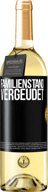 29,95 € | Weißwein WHITE Ausgabe Familienstand: vergeudet Schwarzes Etikett. Anpassbares Etikett Junger Wein Ernte 2023 Verdejo