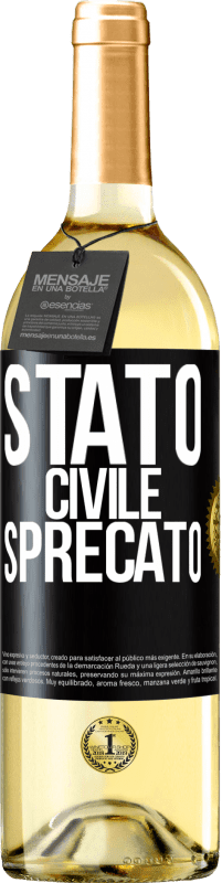 29,95 € | Vino bianco Edizione WHITE Stato civile: sprecato Etichetta Nera. Etichetta personalizzabile Vino giovane Raccogliere 2023 Verdejo